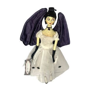 Halloween Gothic Black Bat Ballerina Figure Dept 56 Rare Find Spooky